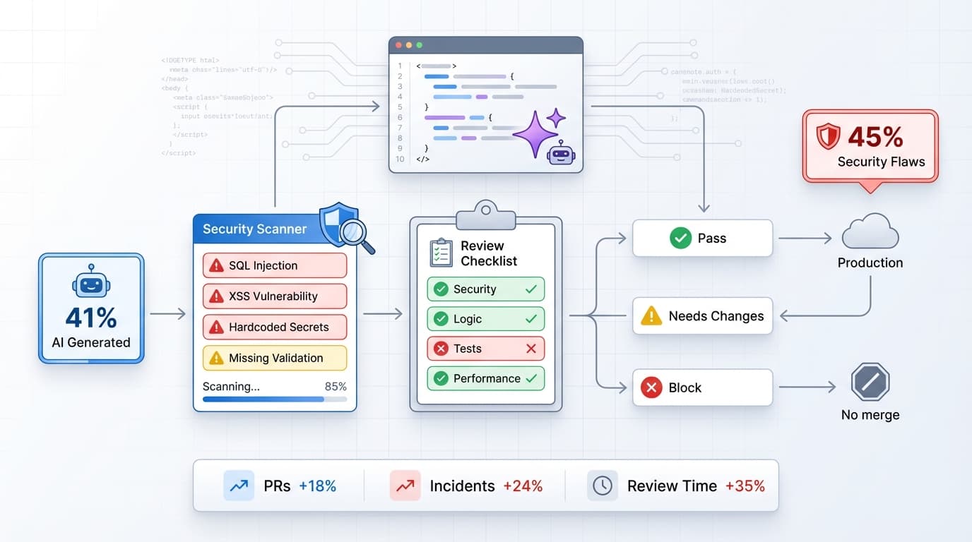 AI Code Review Crisis - 45% Security Flaws in Generated Code