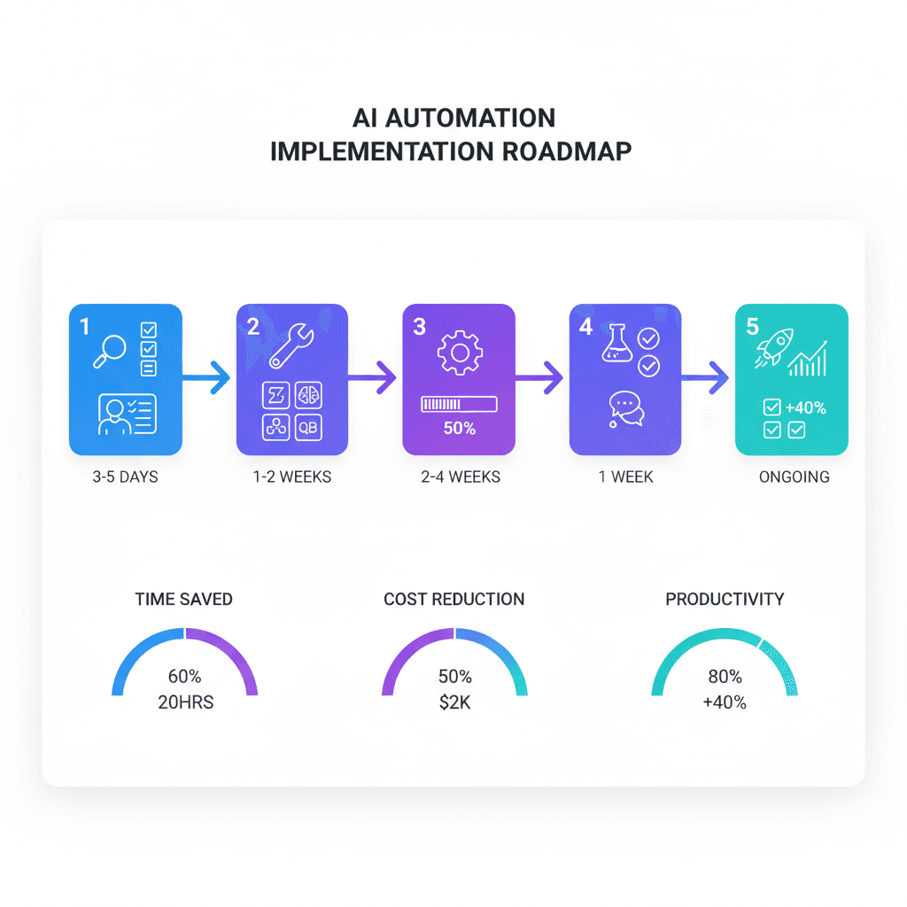AI Automation for Small Business 2025: Step-by-Step Implementation Guide (Save 20+ Hours)