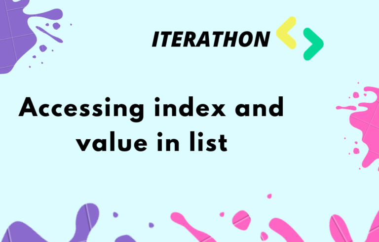 Accessing index and value in list | Python