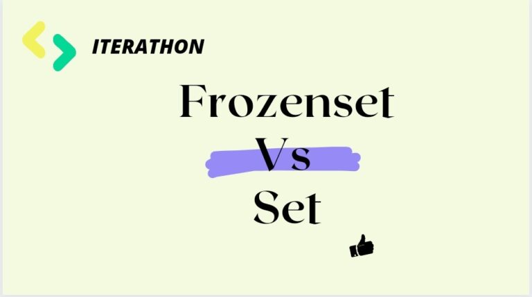 Frozenset Vs Set in python with Examples