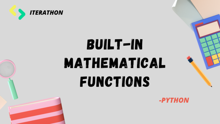 Built-in Mathematical Functions in python